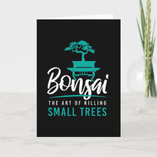 Bonsai doodt kleine bomen kaart
