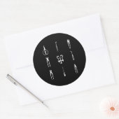 Bonsai gereedschap ronde sticker (Envelop)