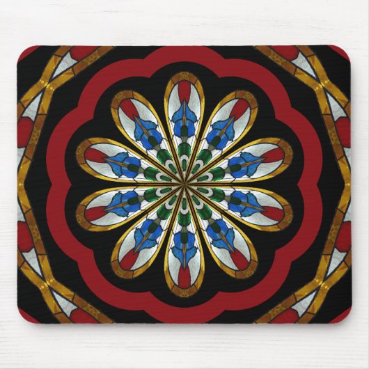 Bonsai Glass Kaleidoscopic Mousepad Muismat (Voorkant)