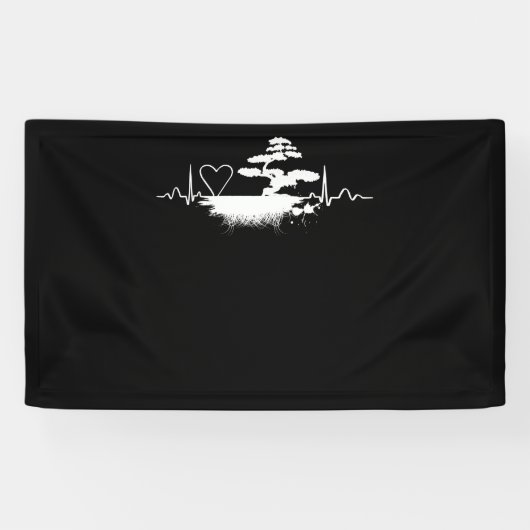 Bonsai Heartbeat voor Bonsai Lovers Spandoek (Horizontaal)