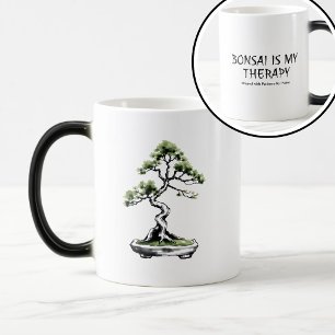 Bonsai is mijn therapie grappige quote voor bonsaï magische mok