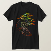 Bonsai Japans Abstract artistiek kunstgeschenk ide T-shirt (Design voorkant)