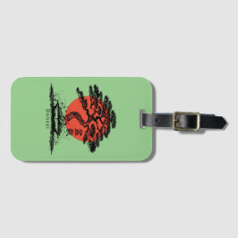 Bonsai Japans Kanji gepersonaliseerd Bagagelabel