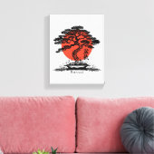 Bonsai Japans Kanji gepersonaliseerd Canvas Afdruk (Insitu (Woonkamer))