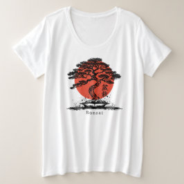 Bonsai Japans Kanji gepersonaliseerd Grote Maat T-shirt