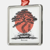 Bonsai Japans Kanji gepersonaliseerd Metalen Ornament (Links)