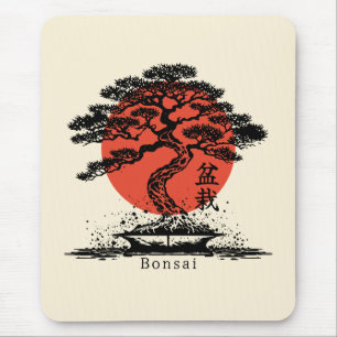 Bonsai Japans Kanji gepersonaliseerd Muismat