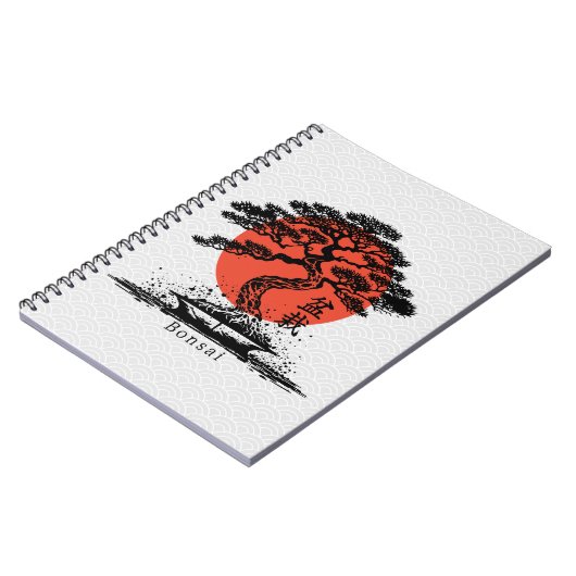 Bonsai Japans Kanji gepersonaliseerd Notitieboek (Linkerzijde)
