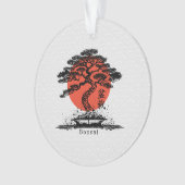 Bonsai Japans Kanji gepersonaliseerd Ornament (voorkant)
