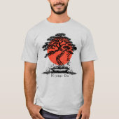 Bonsai Japans Kanji Miyagi Do gepersonaliseerd T-shirt (Voorkant)