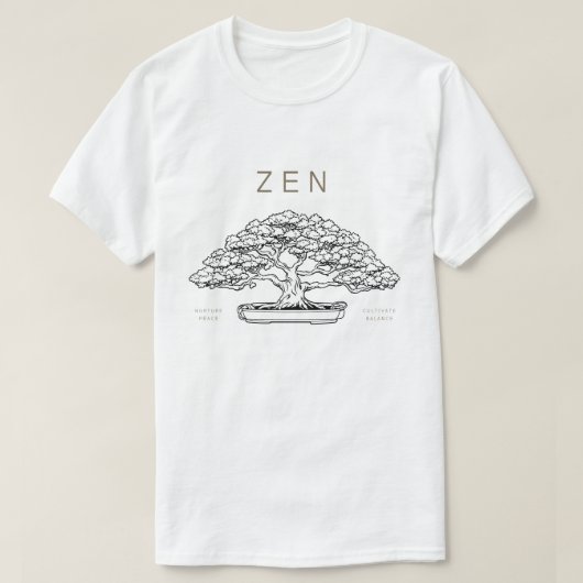 Bonsai, Japans thema minimalistisch T-shirt (Design voorkant)