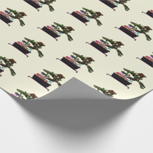 Bonsai Kerst Cadeaupapier (Hoek)