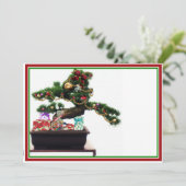 Bonsai kerstboom kaart (Staand voorkant)
