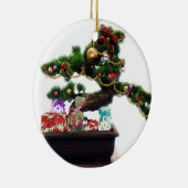 Bonsai kerstboom keramisch ornament (Rechts)