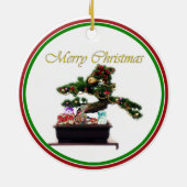 Bonsai Kerstboom Keramisch Ornament (Achterkant)