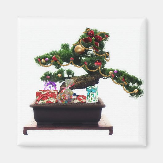 Bonsai kerstboom magneet (Voorkant)