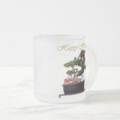 Bonsai kerstboom matglas koffiemok (Voorkant rechts)