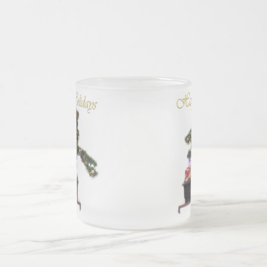 Bonsai kerstboom matglas koffiemok (Center)