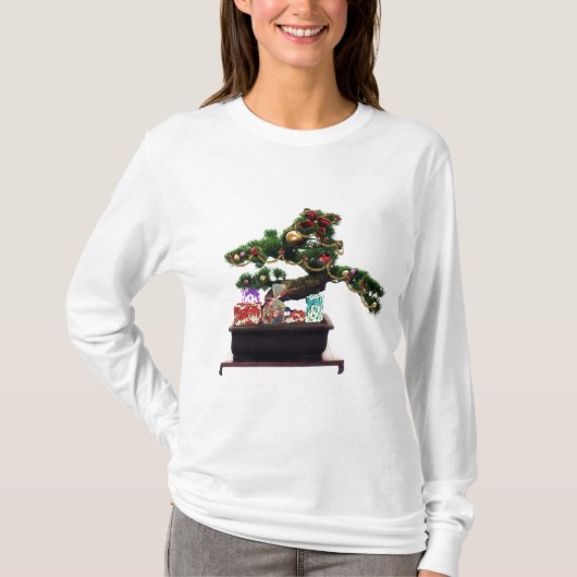 Bonsai kerstboom t-shirt (Voorkant)