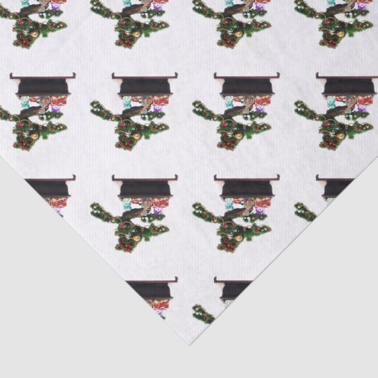 Bonsai kerstboom tissuepapier (Detail)