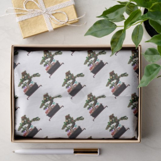 Bonsai kerstboom tissuepapier (Geschenk)