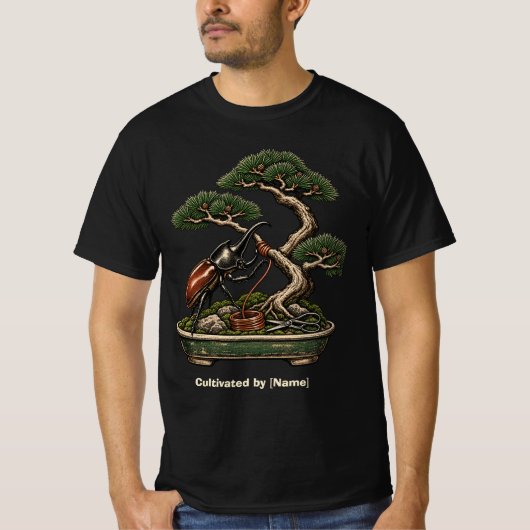 Bonsai Kever Koperdraad Workshop T-shirt (Voorkant)