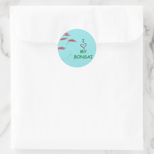 Bonsai liefde ronde sticker (Tas)