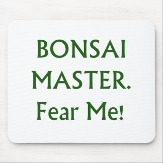 Bonsai meester bang voor groene tekst muismat