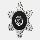 bonsai meester japanese bonsai - boomcirkel tin sneeuwvlok ornament (Rechts)