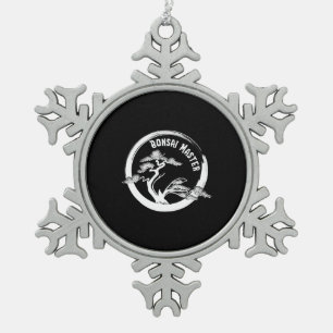bonsai meester japanese bonsai - boomcirkel tin sneeuwvlok ornament