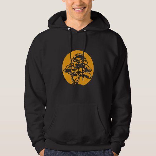 Bonsai met zonsondergang hoodie (Voorkant)