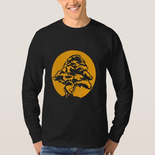 Bonsai met zonsondergang t-shirt (Voorkant)