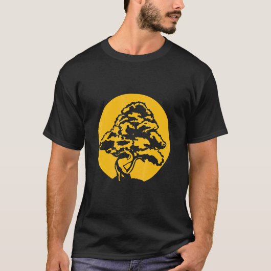 Bonsai met zonsondergang t-shirt (Voorkant)