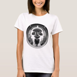 Bonsai Mind: een surrealistisch Plant Fisheye T-shirt