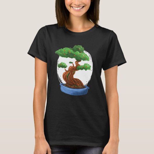 Bonsai Miniboompje T-shirt (Voorkant)