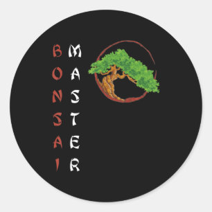 bonsai miniroombomen planten ronde sticker