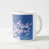 Bonsai omkeert paars wit tegen sky portulaca grote koffiekop (Voorkant rechts)