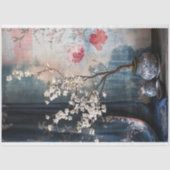 Bonsai Oosterse bloemen stilleven Tissuepapier (Voorkant)