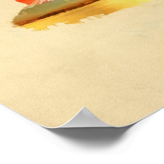 Bonsai Pine Tree - Fuji Sunset in kleur Poster (Hoek)