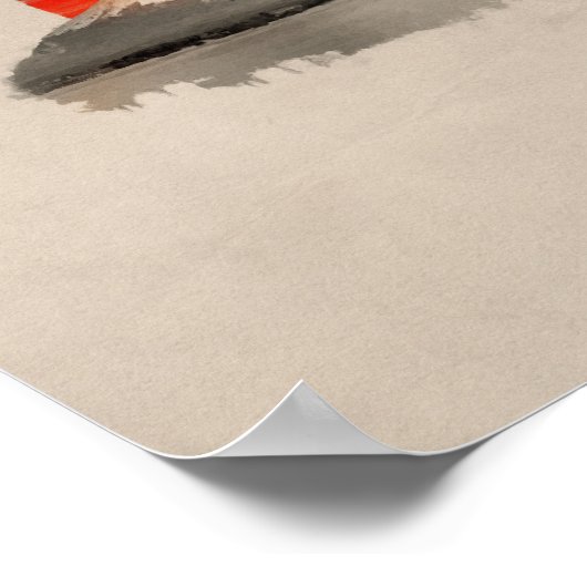 Bonsai Pine Tree - Fuji Sunset Poster (Hoek)