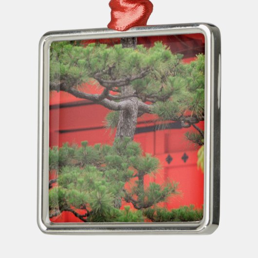 Bonsai Pine Tree Metalen Ornament (Links)