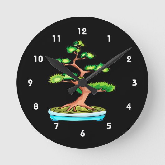 bonsai rechtop tree grafisch green.png ronde klok (Voorkant)