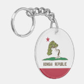 Bonsai Republiek Vlag Sleutelhanger (Voorkant Links)