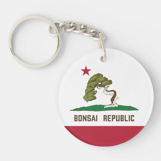 Bonsai Republiek Vlag Sleutelhanger (Voorkant)