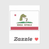 Bonsai Republiek Vlag Sticker (Vel)