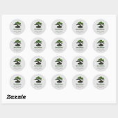Bonsai Return-adres Ronde Sticker (Vel)