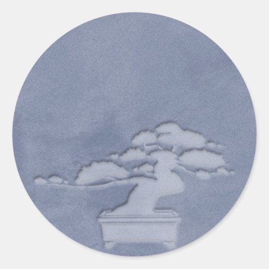 bonsai ronde sticker (Voorkant)