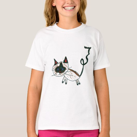 Bonsai Siamese Cat T-shirt (Voorkant)