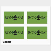 Bonsai Silhouette Rechthoekige Sticker (Vel)