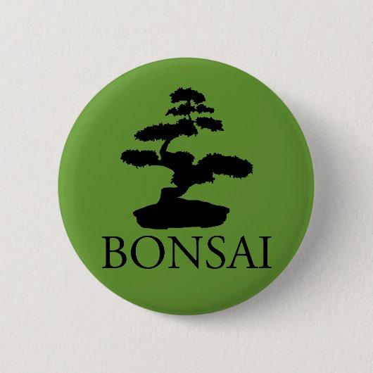 Bonsai Silhouette Ronde Button 5,7 Cm (Voorkant)